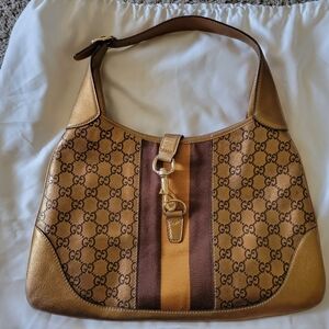 Authentic GUCCI leather Bronze goddess Hobo